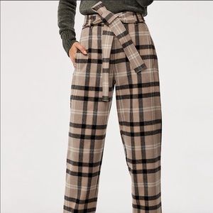 Aritzia Wilfred Jallade Plants Plaid with belt 4